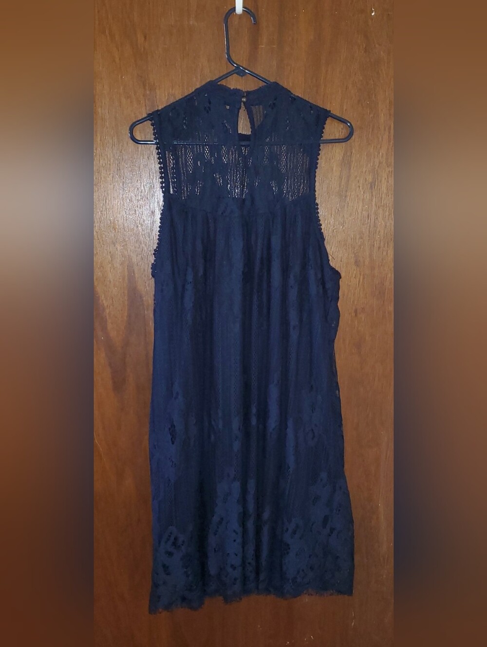 Maurices Plus Sz 2 Navy Lace High-Neck Dress - Picture 3 of 3